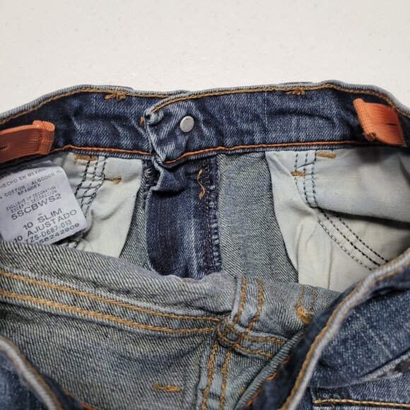 Wrangler Jeans Pants Boys 10 Slim Adjustable Waist Denim Dark School - Picture 5 of 7